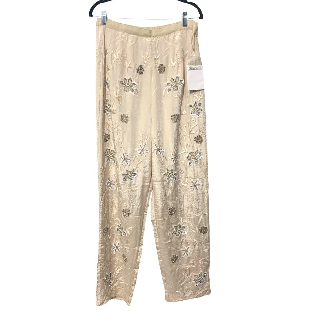 Vintage Highwaist Beaded Sequined Embroidered Pants by Lew Magram NWT 90’s India